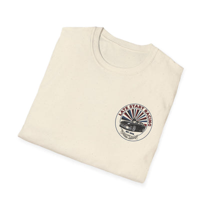 Asphalt Alliance Car Club Tee — Retro Racing Graphic, "Asphalt Alliance" Chest & Back Print