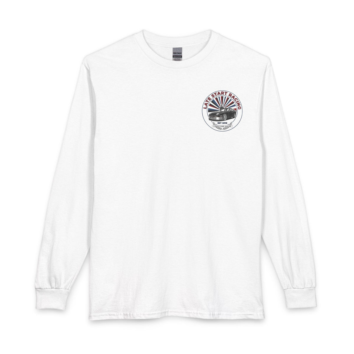 Asphalt Alliance Car Club Long Sleeve Tee — Retro Racing Graphic, "Asphalt Alliance" Chest & Back Print