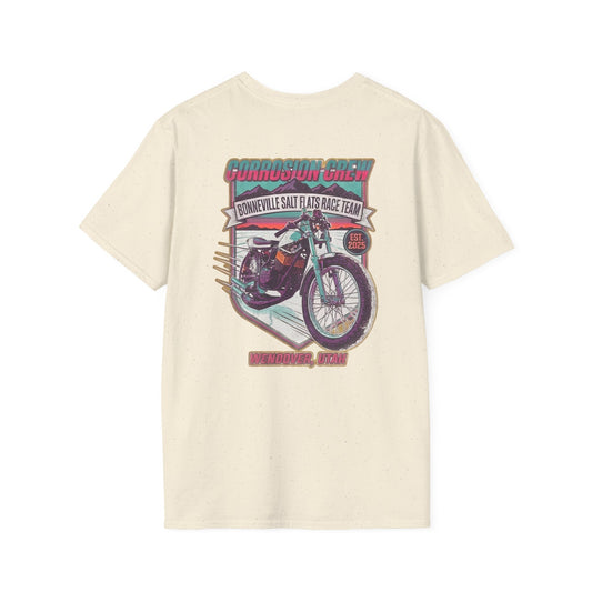 Corrosion Crew Bonneville Salt Flats Tee — Vintage Racing Graphic, Chest & Back Print